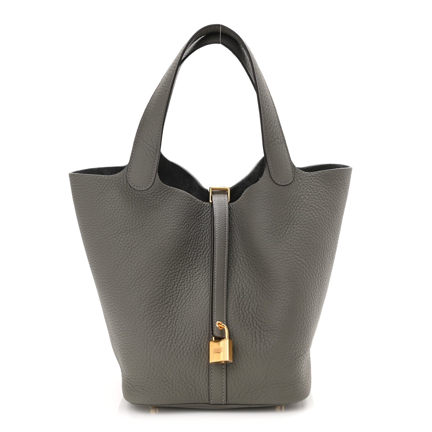 Hermes Taurillon Clemence Picotin Lock 22 MM Gris Meyer 1 of 10