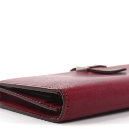 Hermes Tadelakt Bearn Gusset Wallet Rouge Vif 7 of 8