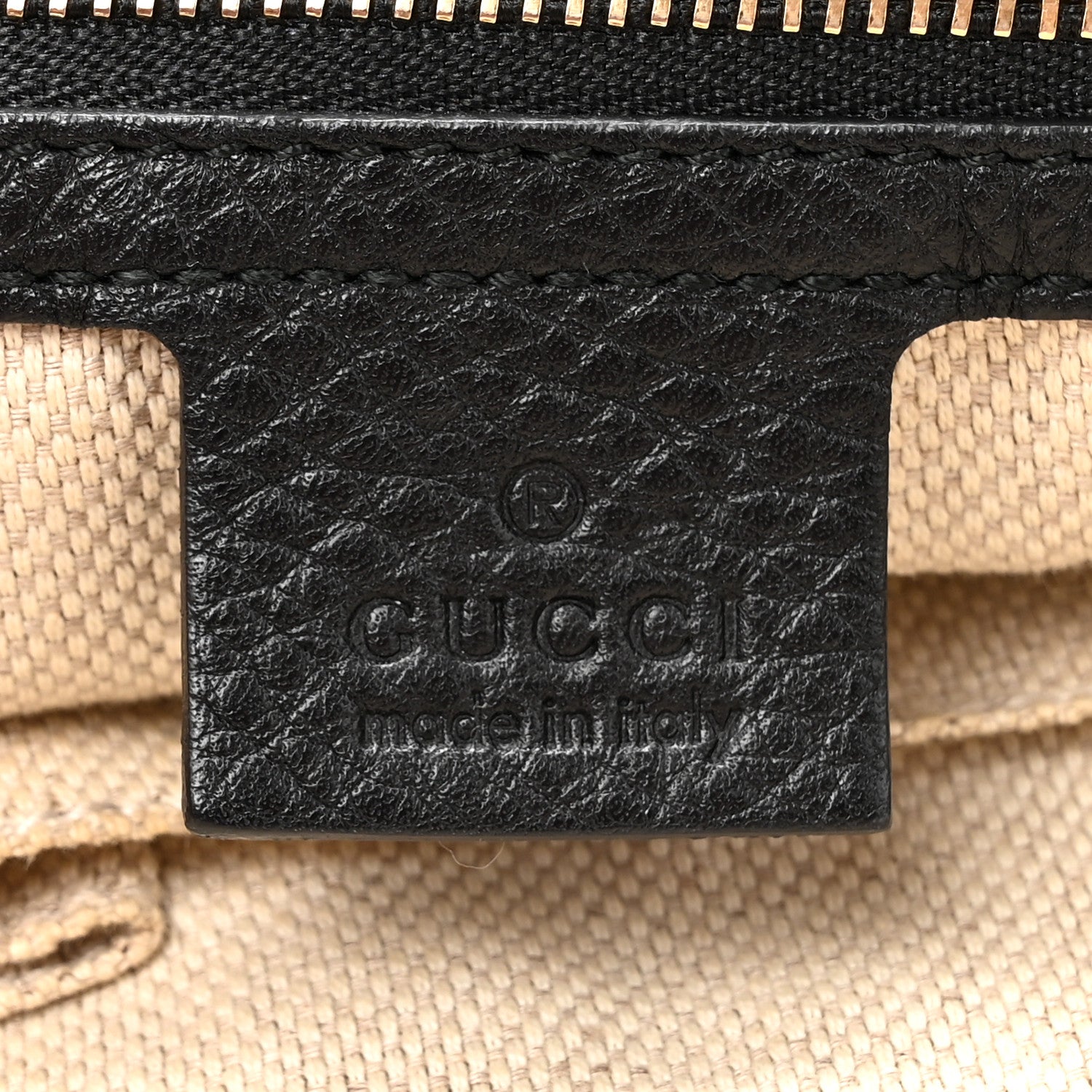 Gucci Pebbled Calfskin Medium Soho Chain Hobo Black 6 of 11