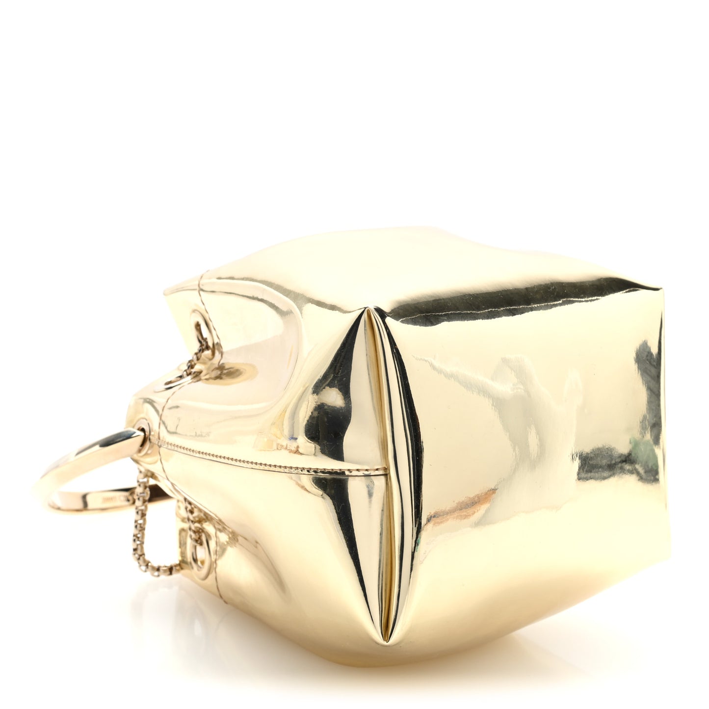 Metallic Patent Bon Bon Bag Gold