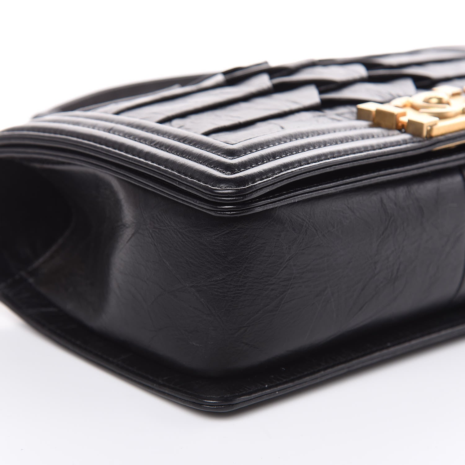 Chanel Crumpled Calfskin Medium Boy Flap Black 8 of 10