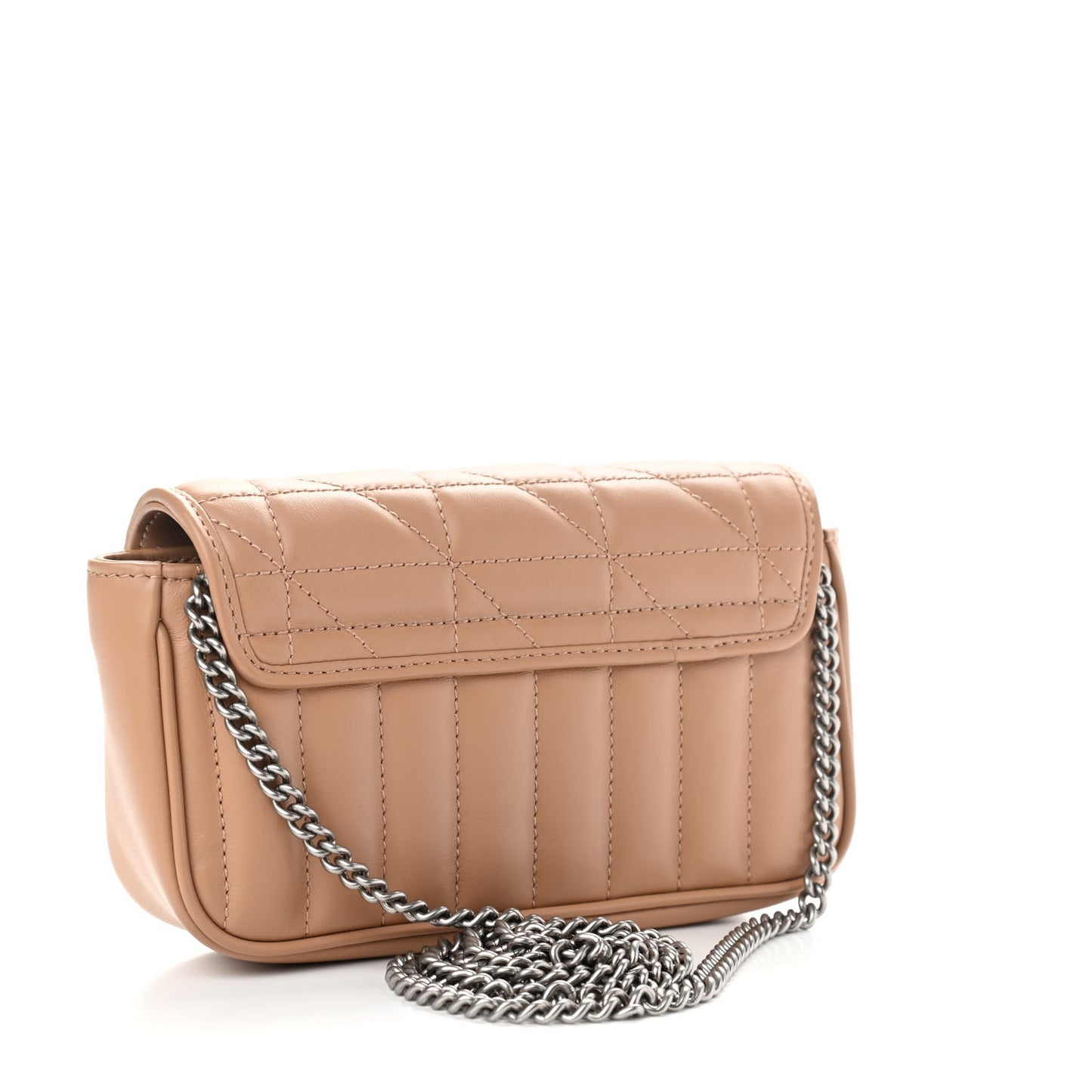 Calfskin Matelasse Aria Super Mini GG Marmont Shoulder Bag Camelia