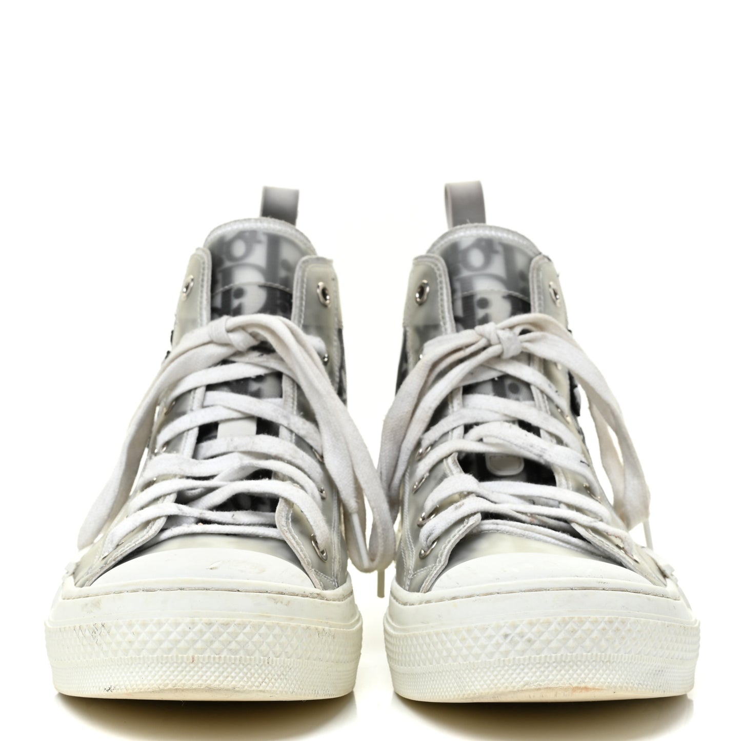 X SHAWN STUSSY Canvas Oblique Mens Bee B23 High Top Sneakers 41 White Black