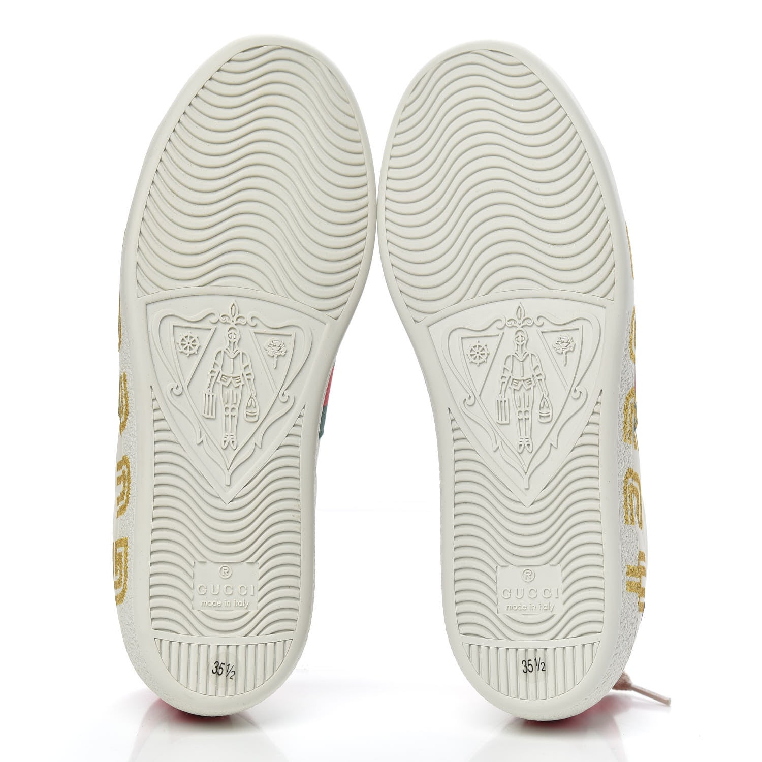 Gucci X SEGA Calfskin Ayers Web Guccy Womens Ace Sneakers 35.5 White 5 of 9