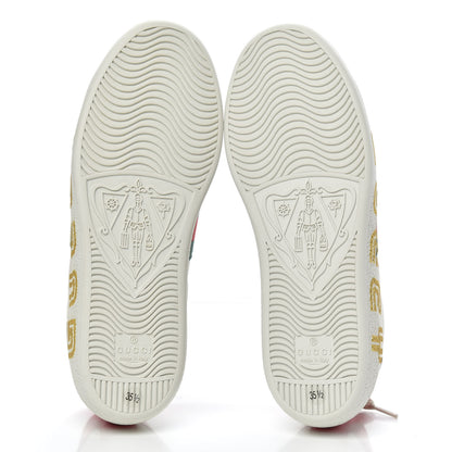 Gucci X SEGA Calfskin Ayers Web Guccy Womens Ace Sneakers 35.5 White 5 of 9