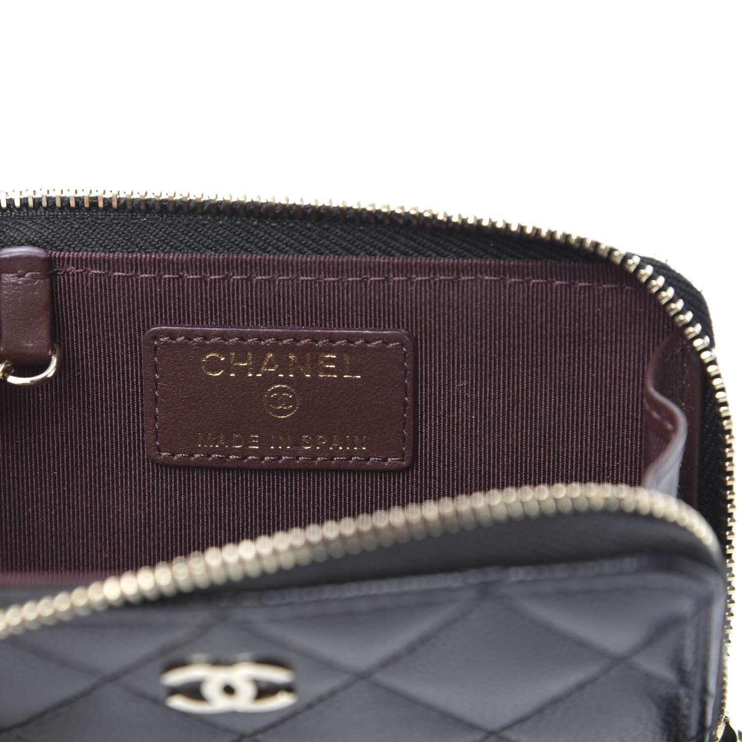 Chanel Caviar Quilted Zipped Key Holder Case Black 6 of 9
