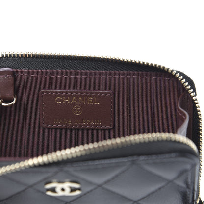 Chanel Caviar Quilted Zipped Key Holder Case Black 6 of 9