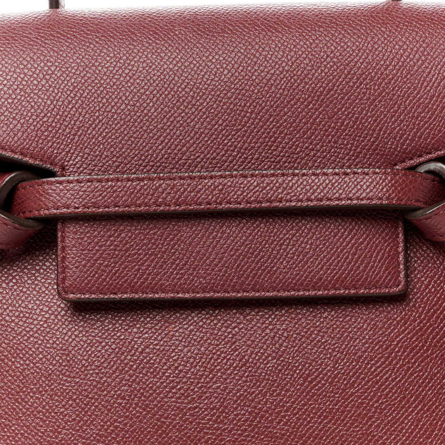 Grained Calfskin Nano Belt Bag Light Burgundy
