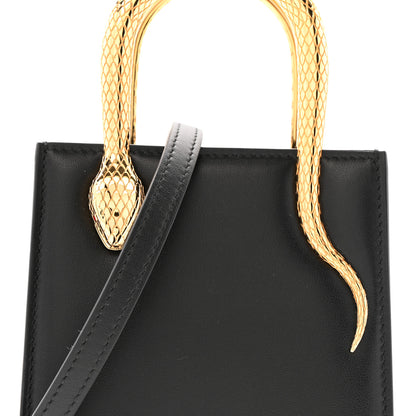 Bulgari Calfskin Mini Serpentine Tote Black 7 of 10