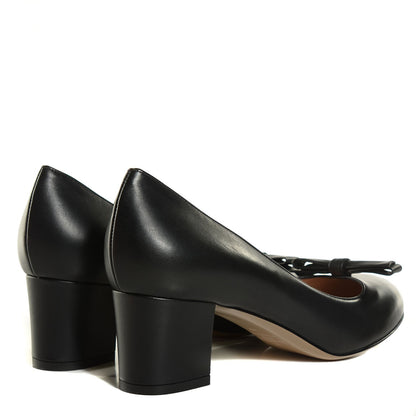 Valentino Garavani Nappa Bow Pumps 39 Black 4 of 8