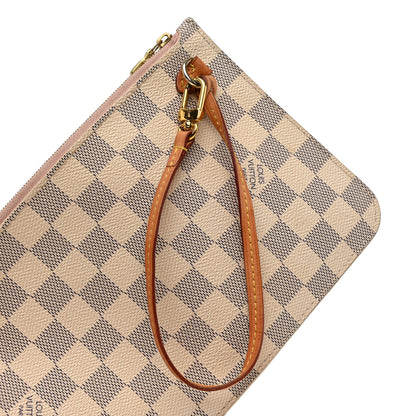 Louis Vuitton Damier Azur Neverfull MM GM Pochette Rose Ballerine 9 of 10