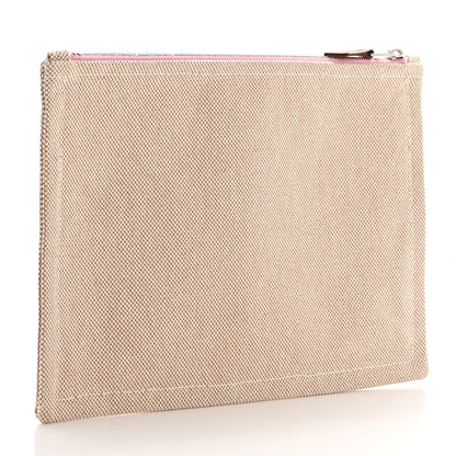 Hermes Toile Small Bain New Yachting Case Bubble Gum 3 of 6