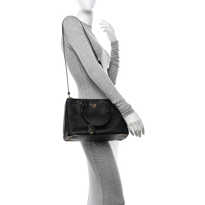 Prada Saffiano Medium Galleria Double Zip Tote Black 2 of 19