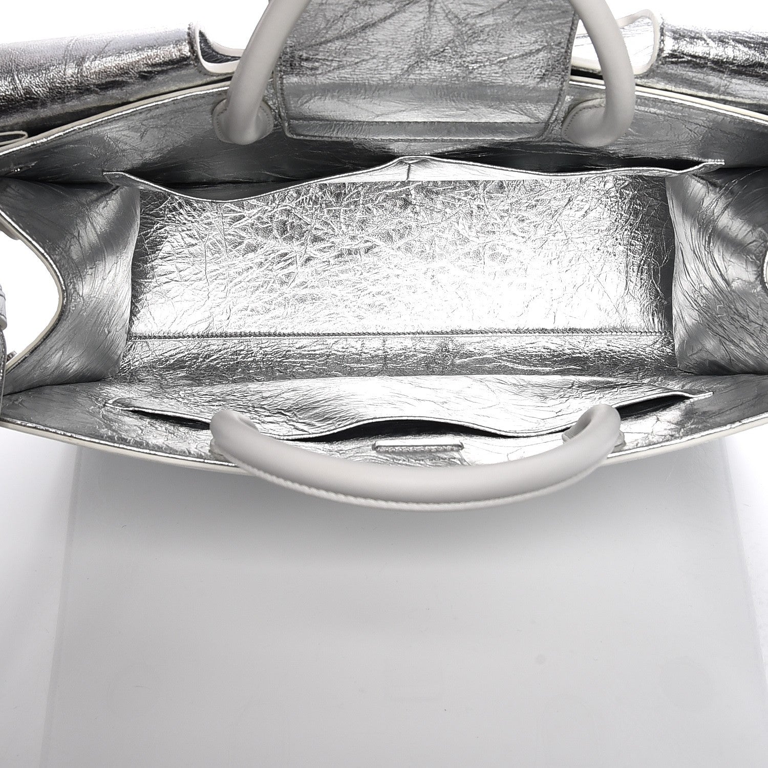Christian Dior Metallic Calfskin Large Diorever Flap Silver 6 of 8