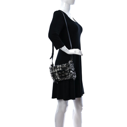Dolce & Gabbana Tweed Mini Millennials Crossbody Bag Black White 2 of 9