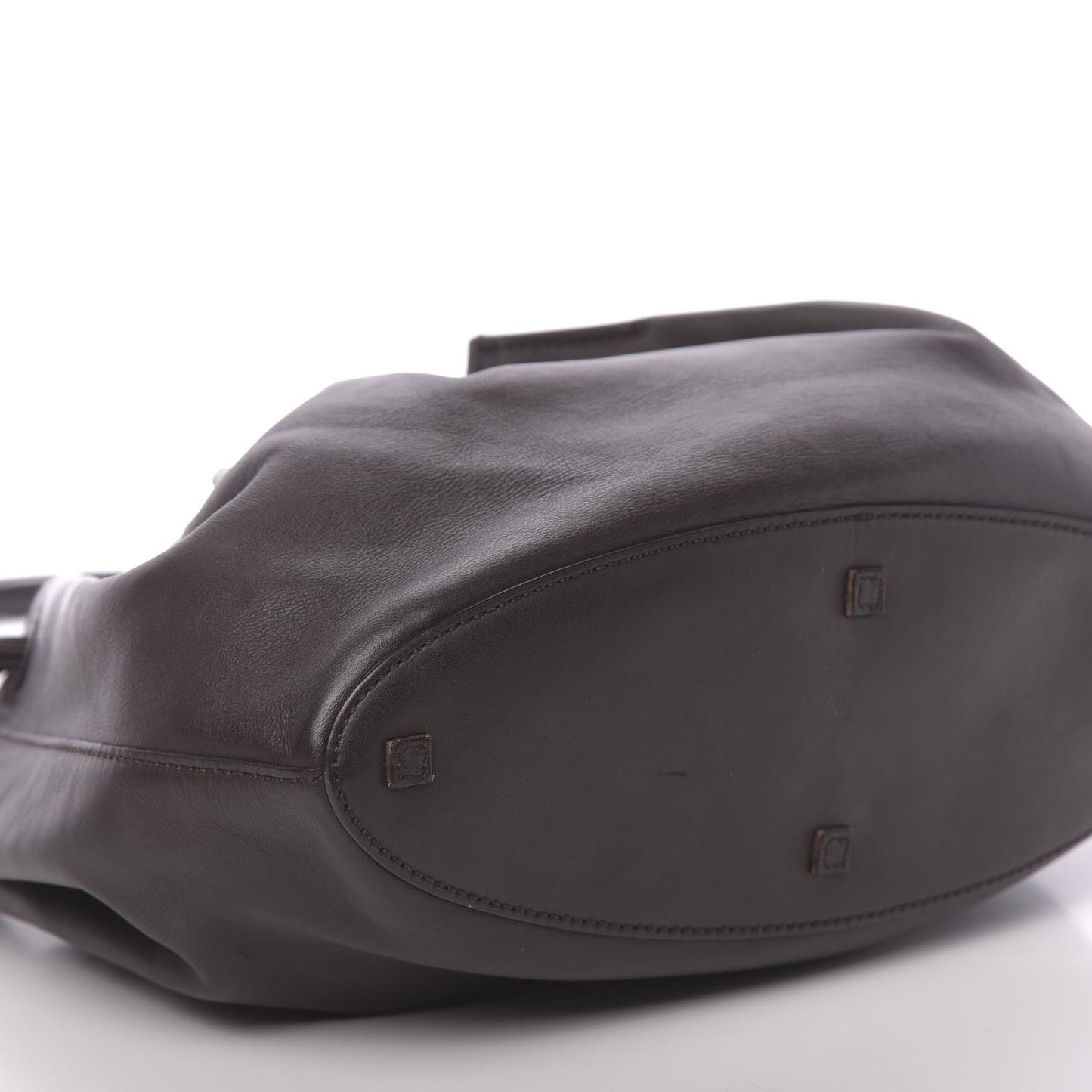 Calfskin Drawstring Shoulder Bag Brown