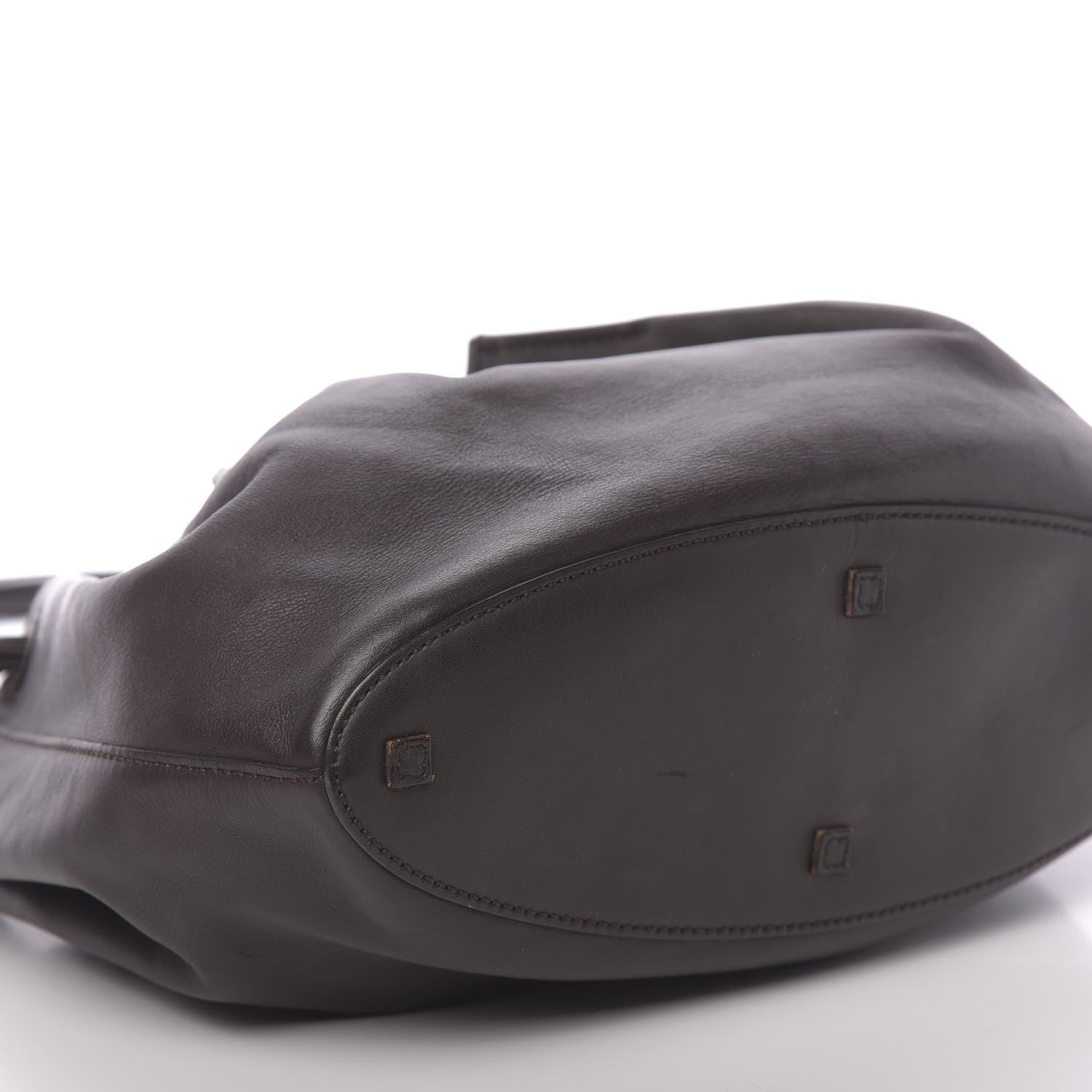 Gucci Calfskin Drawstring Shoulder Bag Brown 9 of 10