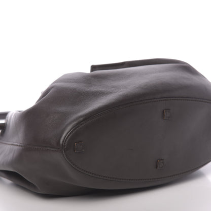 Gucci Calfskin Drawstring Shoulder Bag Brown 9 of 10
