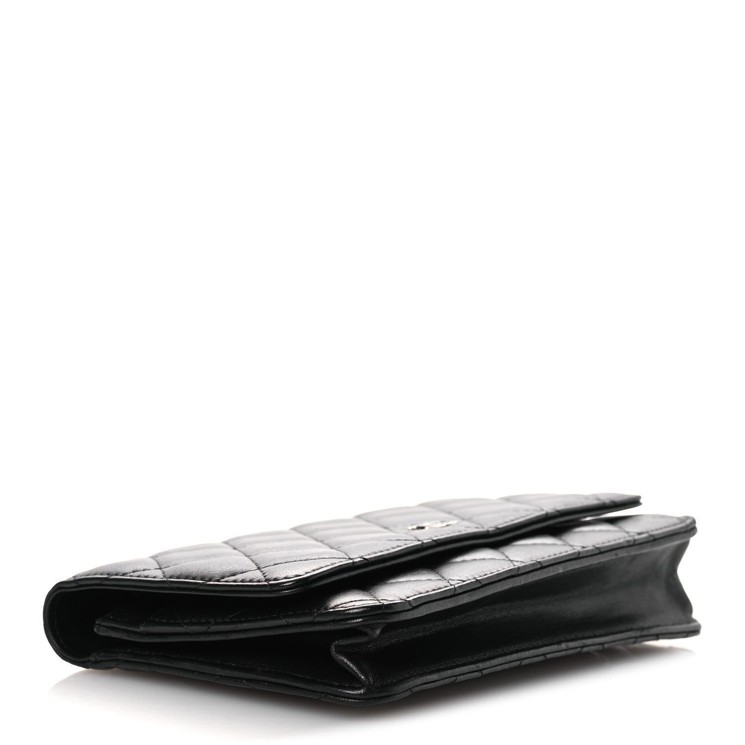 Chanel Lambskin Quilted Wallet On Chain WOC Black 4 of 11