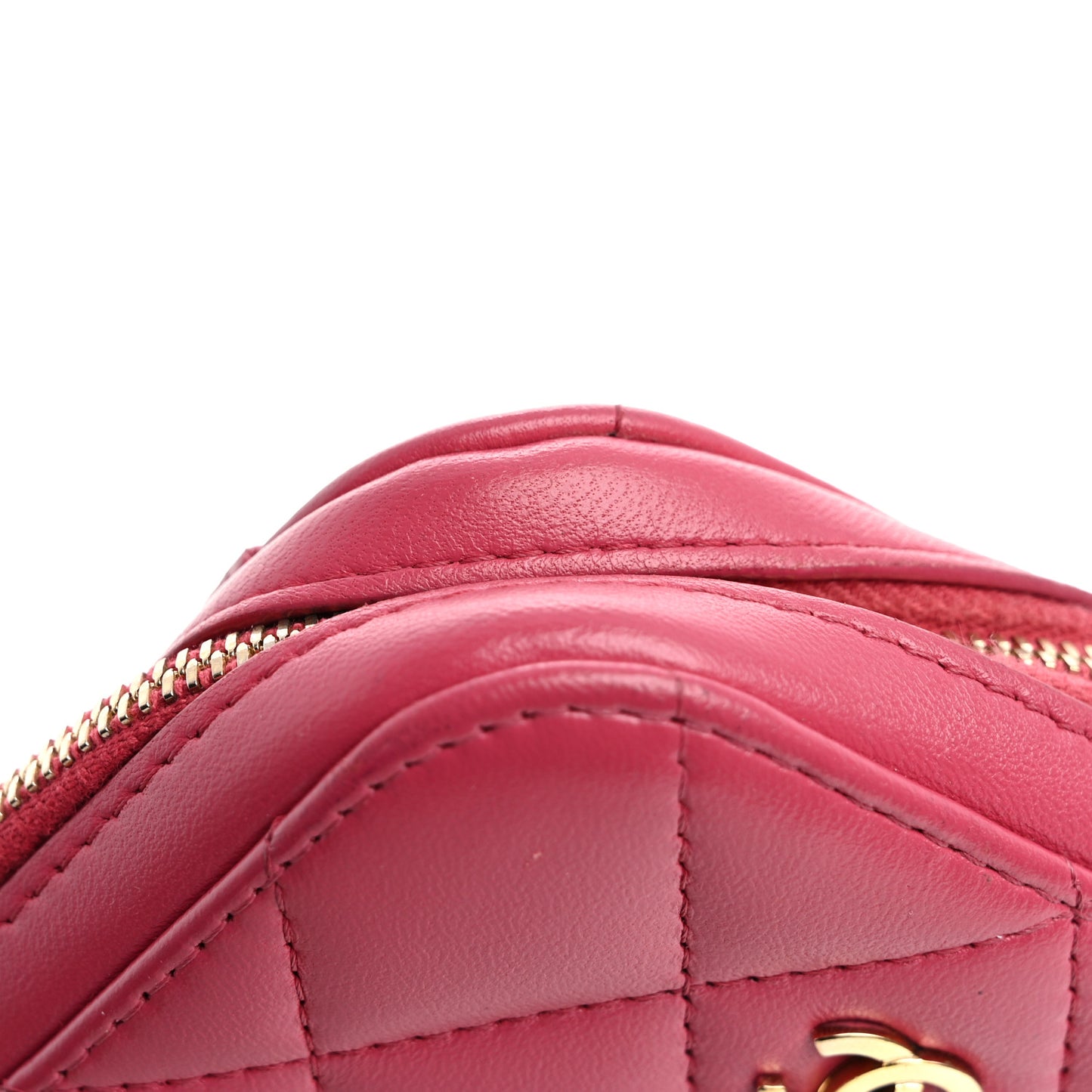Lambskin Quilted Phone Holder Wallet On Chain WOC Pink