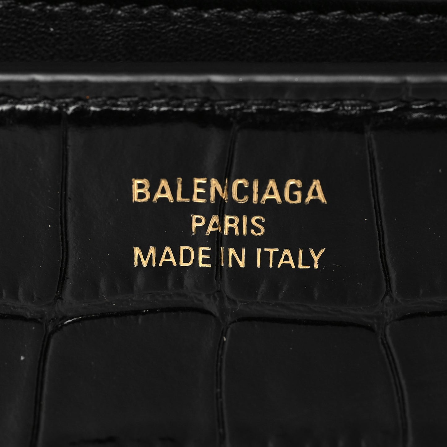 Shiny Super Supple Calfskin Crocodile Embossed Minister Flap Bag XS Black