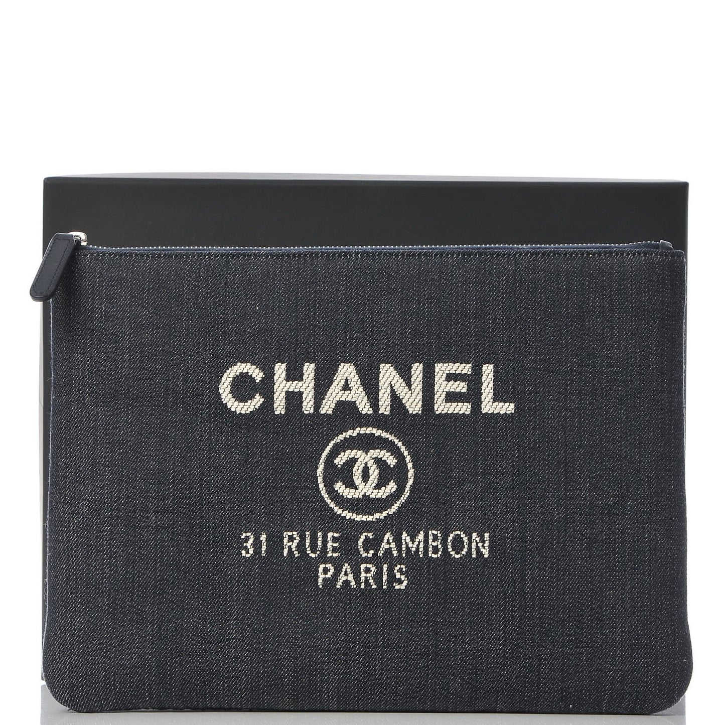 Denim Medium Deauville Pouch Dark Blue