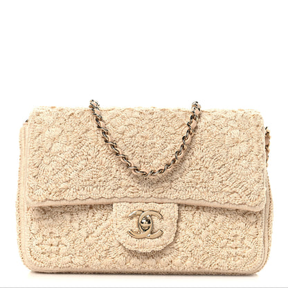 Chanel Crochet Embroidered Mini Rectangular Flap Beige 1 of 11
