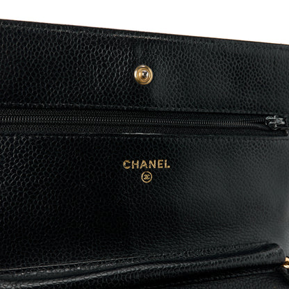 Chanel Caviar Quilted Wallet on Chain WOC Black 6 of 14