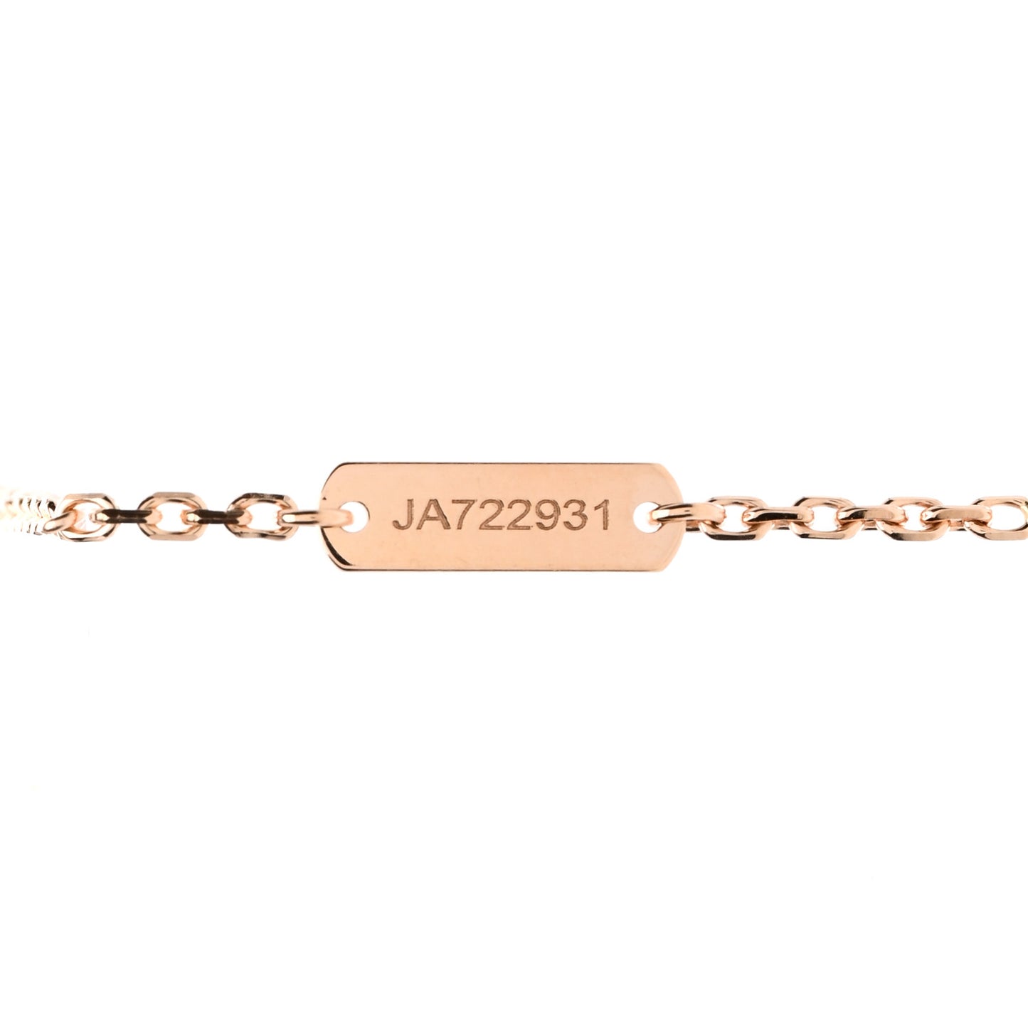 18K Rose Gold Gray Mother of Pearl Vintage Alhambra Pendant Necklace