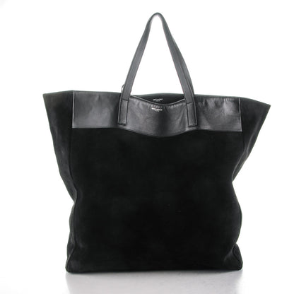 Saint Laurent Calfskin Suede Reversible Shopping Tote Black 6 of 10