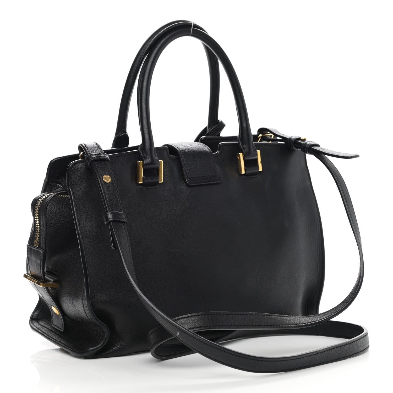 Saint Laurent Calfskin Monogram Baby Downtown Cabas Black 3 of 12