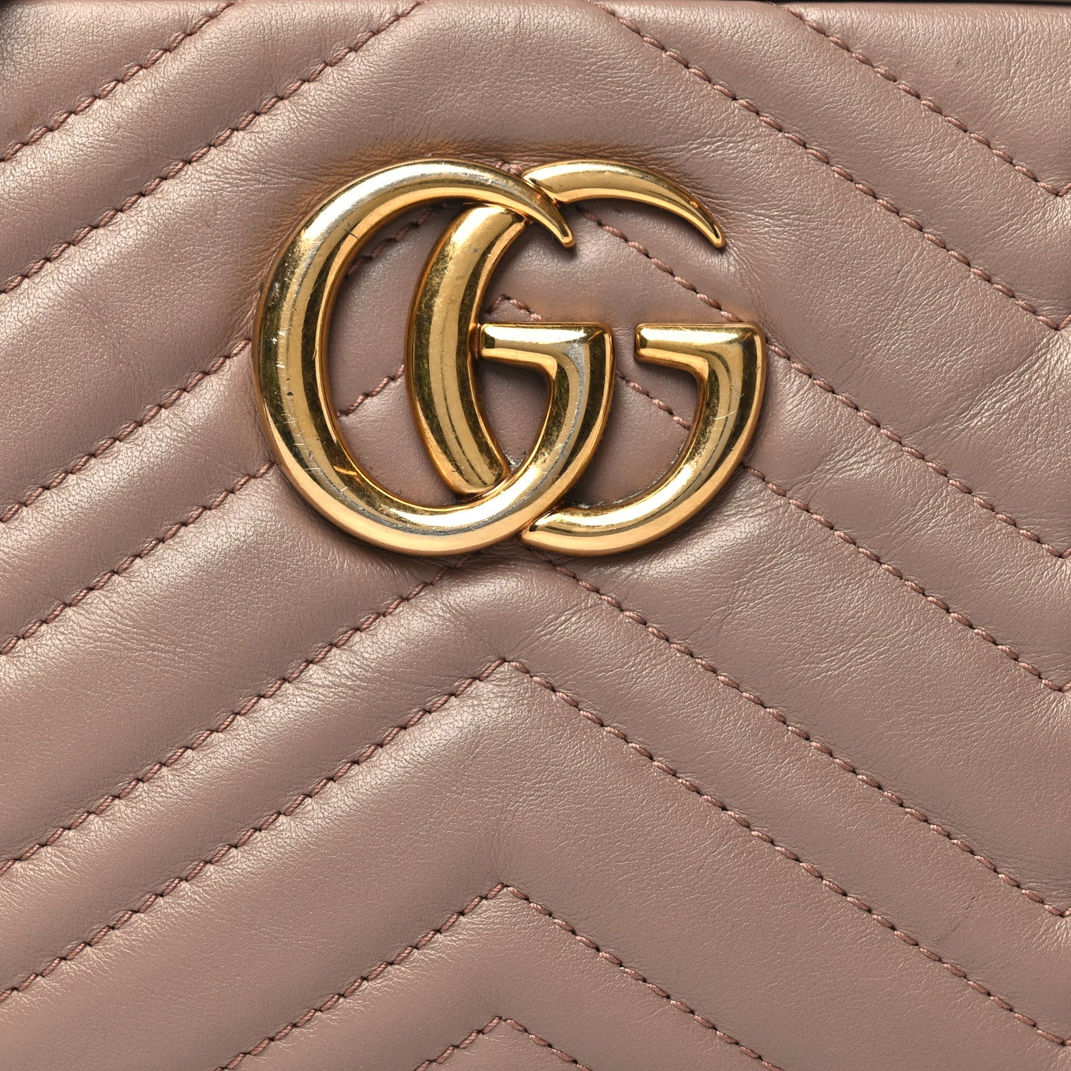 Gucci Calfskin Matelasse Small GG Marmont Chain Shoulder Bag Porcelain Rose 8 of 12
