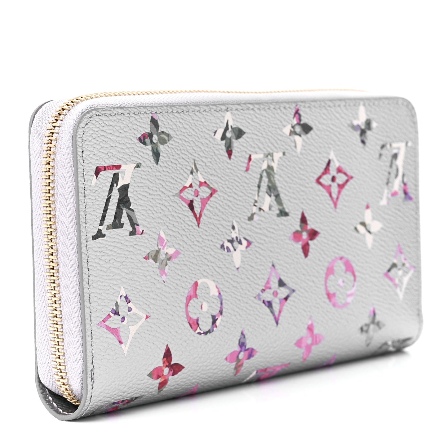 Metallic Monogram LV Garden Zippy Wallet Silver