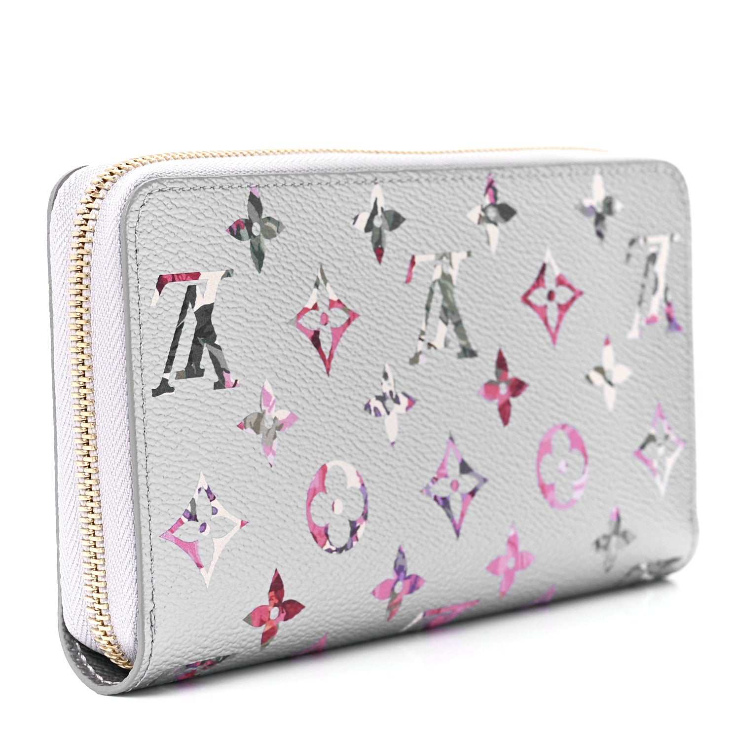 Louis Vuitton Metallic Monogram LV Garden Zippy Wallet Silver 3 of 11