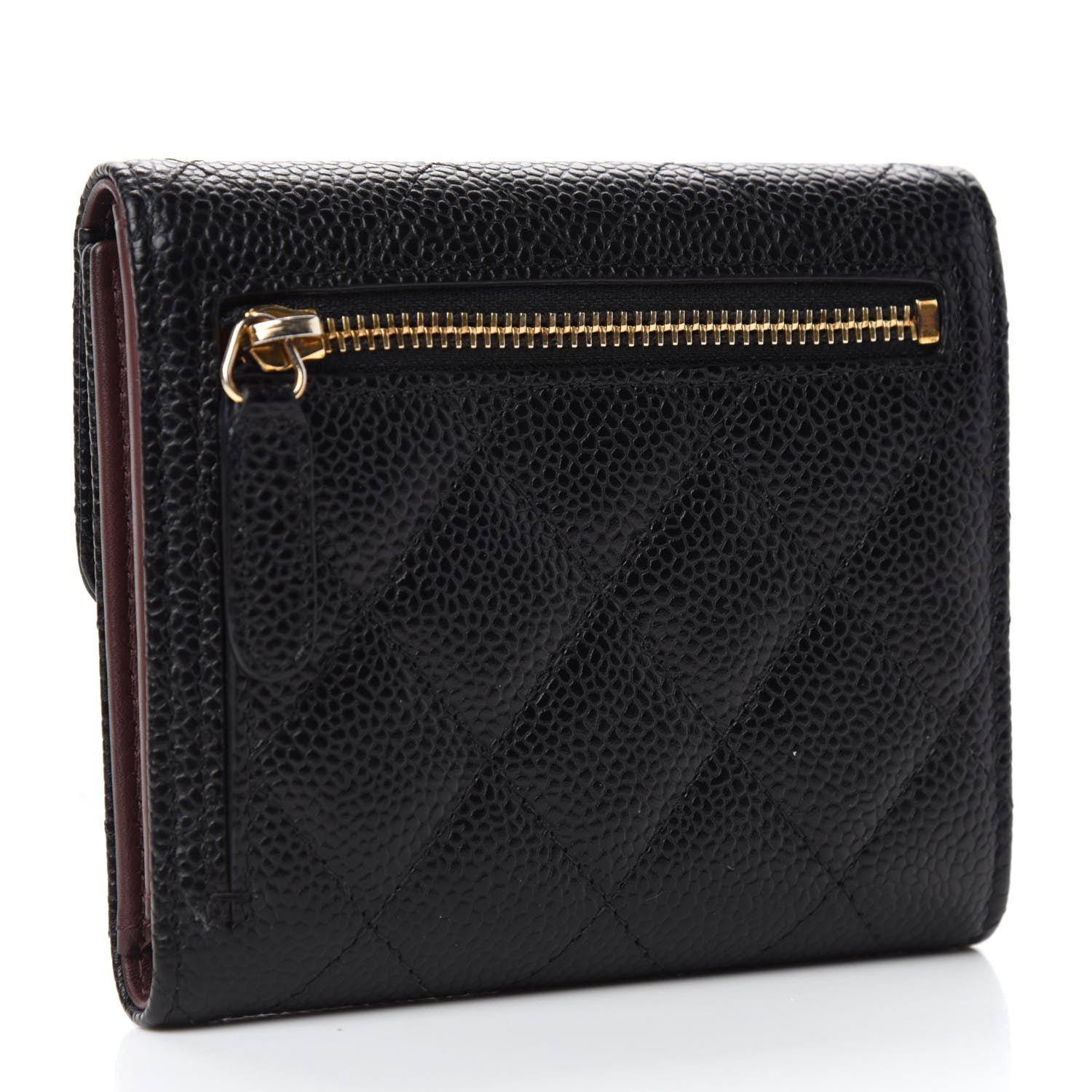 Chanel Caviar Quilted Compact Flap Wallet Black 3 of 10