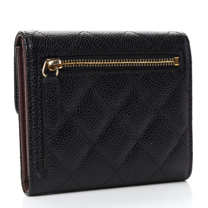 Chanel Caviar Quilted Compact Flap Wallet Black 3 of 10