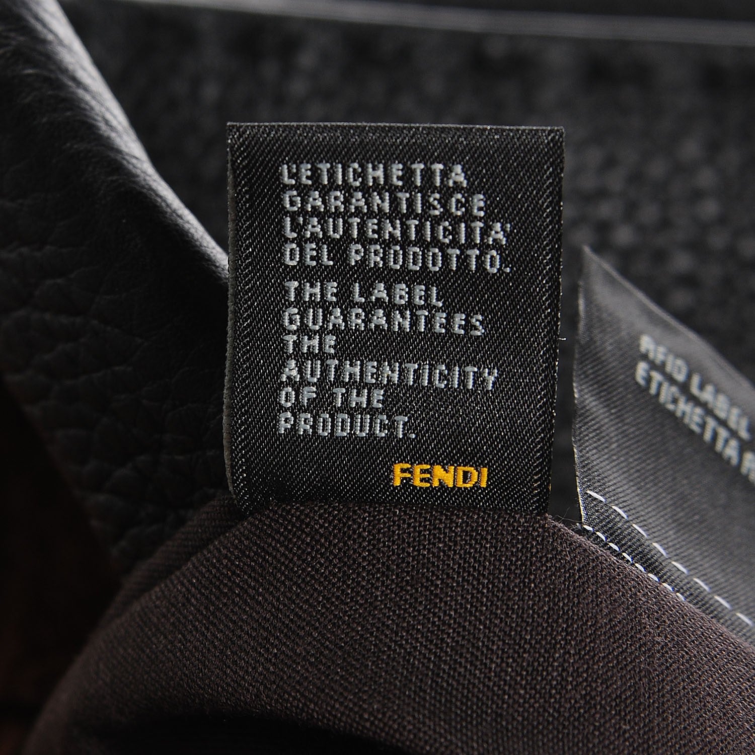 Fendi Cuoio Romano Selleria Bi-Color Large Peekaboo Iconic Satchel Black Mou 20 of 20