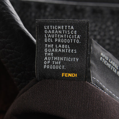 Fendi Cuoio Romano Selleria Bi-Color Large Peekaboo Iconic Satchel Black Mou 20 of 20