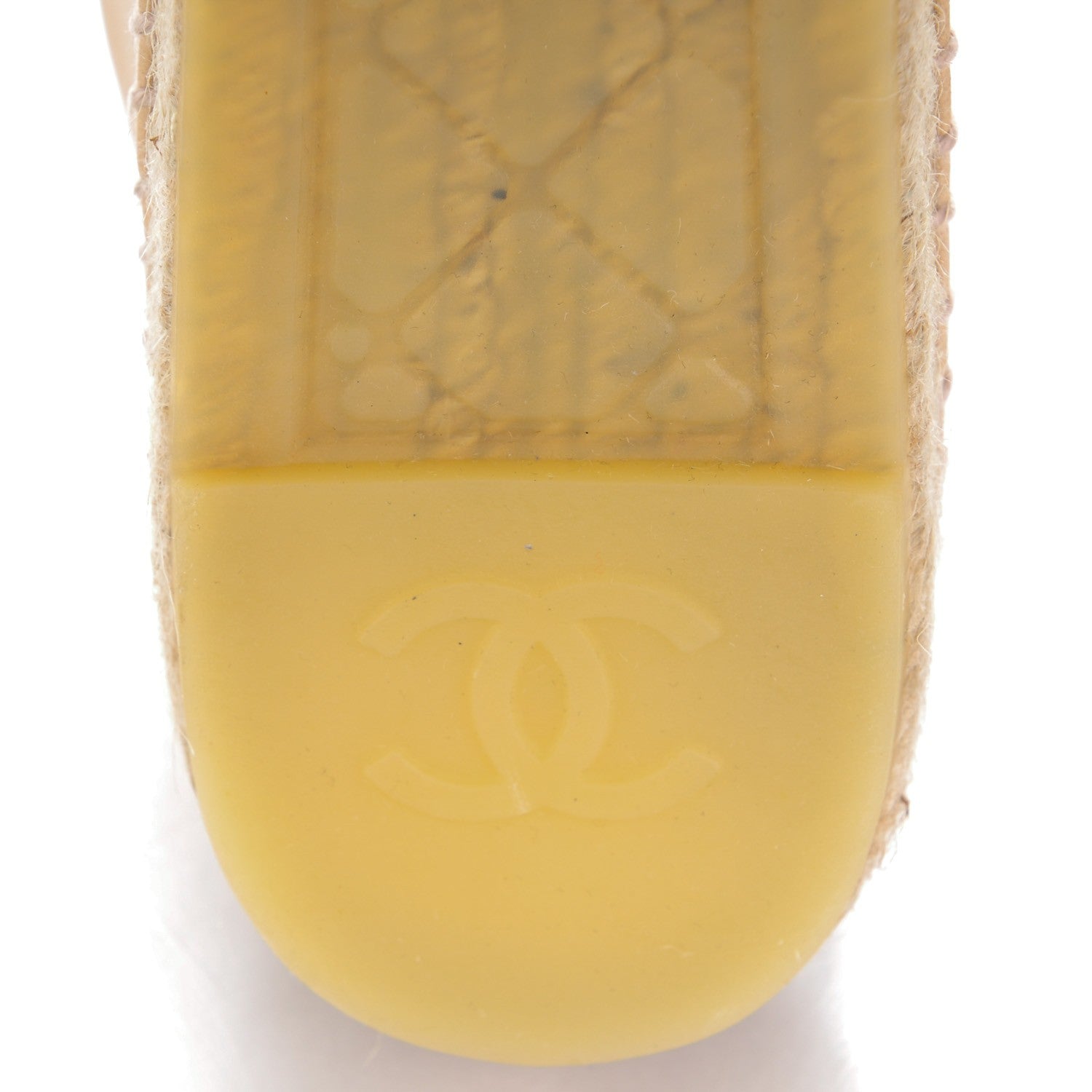 Chanel Lambskin CC Espadrilles 40 Beige Black 6 of 10