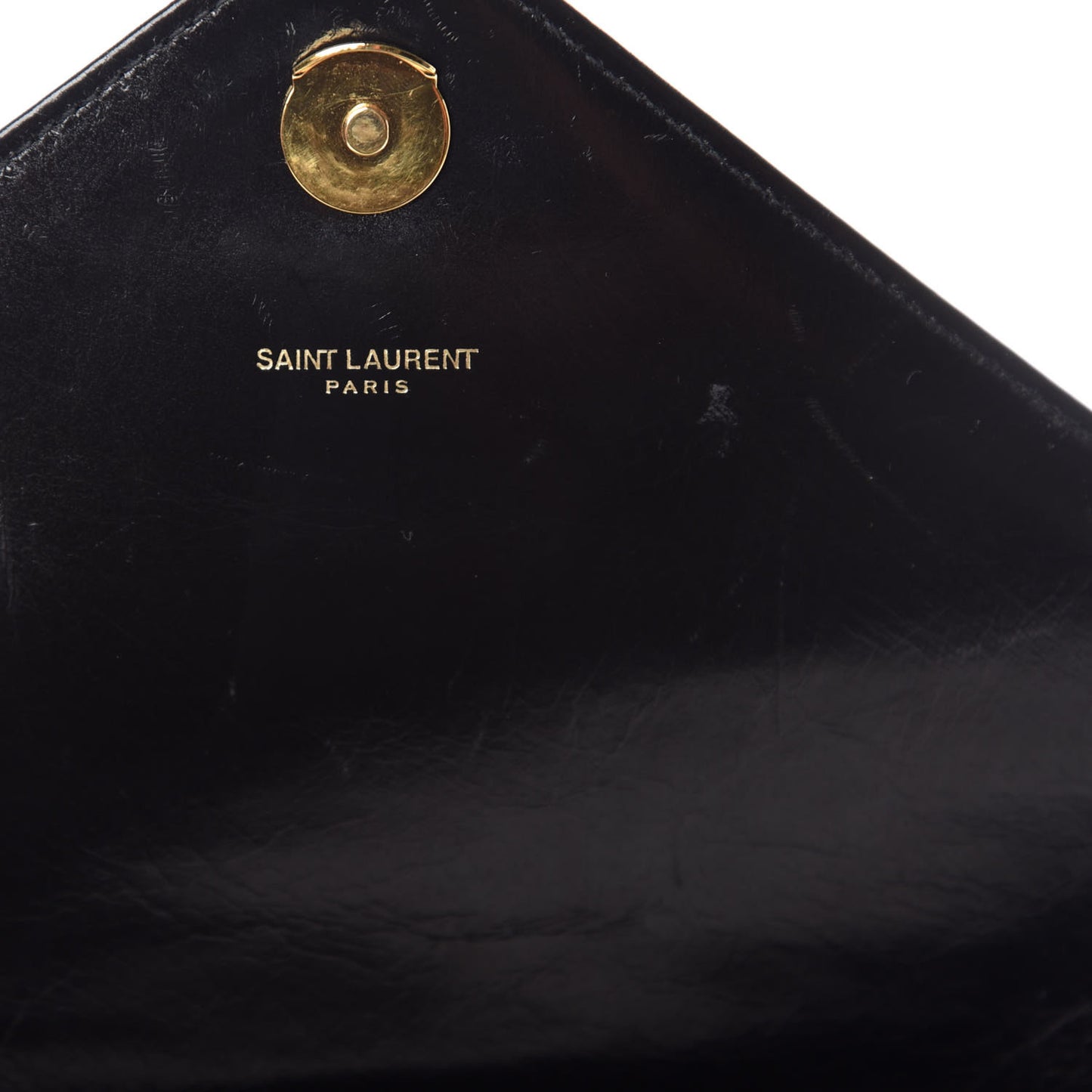 Cracked Shiny Calfskin Matelasse Chevron Monogram Large College Satchel Black