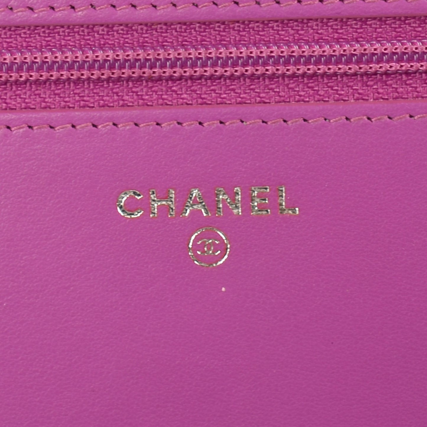 Lambskin Quilted Coco Boy Wallet On Chain WOC Fuchsia