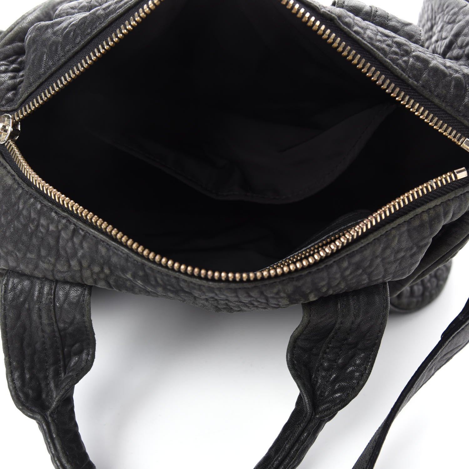 Alexander Wang Pebbled Lambskin Rocco Black Pale Gold Hardware 5 of 11