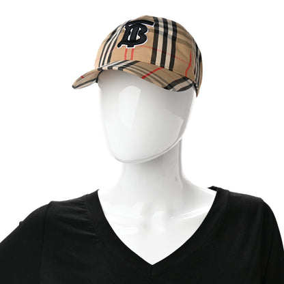 Burberry Cotton Vintage Check Monogram Baseball Hat S Archive Beige 2 of 10