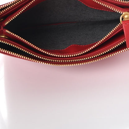 Celine Lambskin Small Trio Crossbody Bag Red 6 of 9