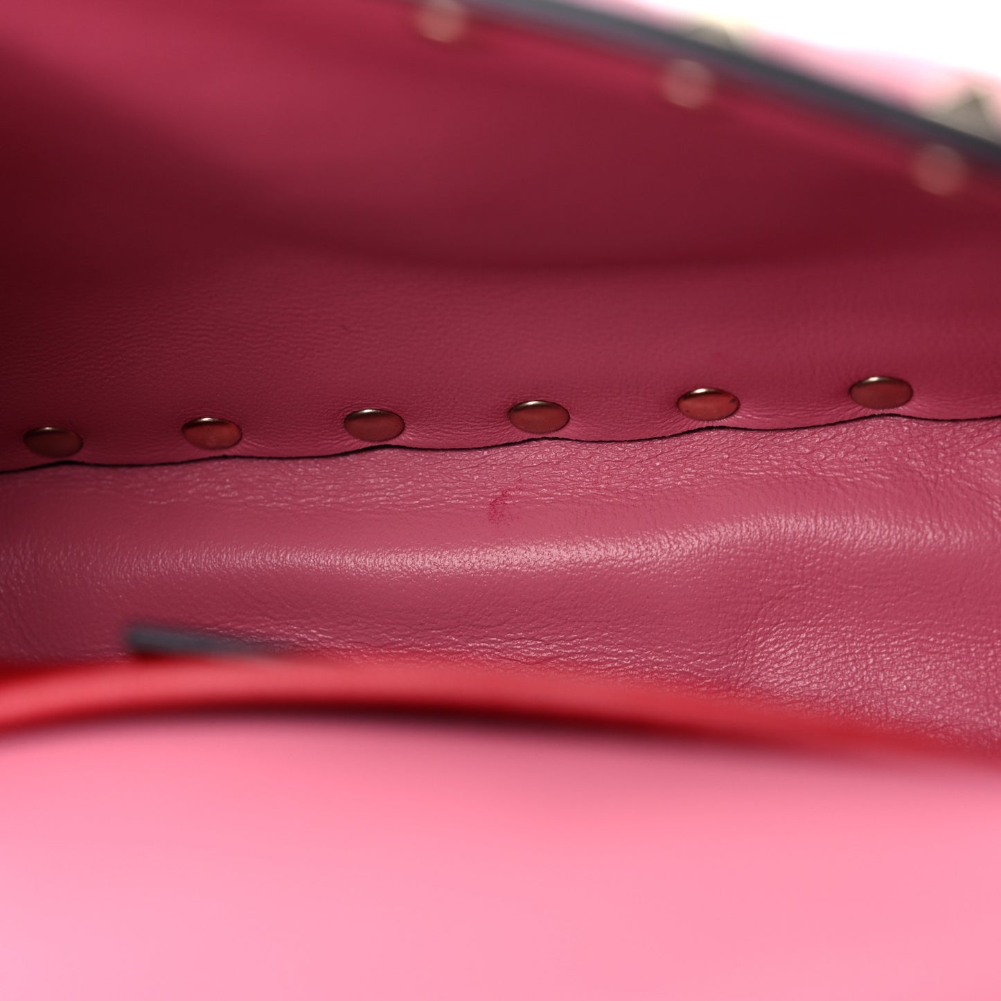 Nappa Small Rockstud Spike Shoulder Bag Candy Rose