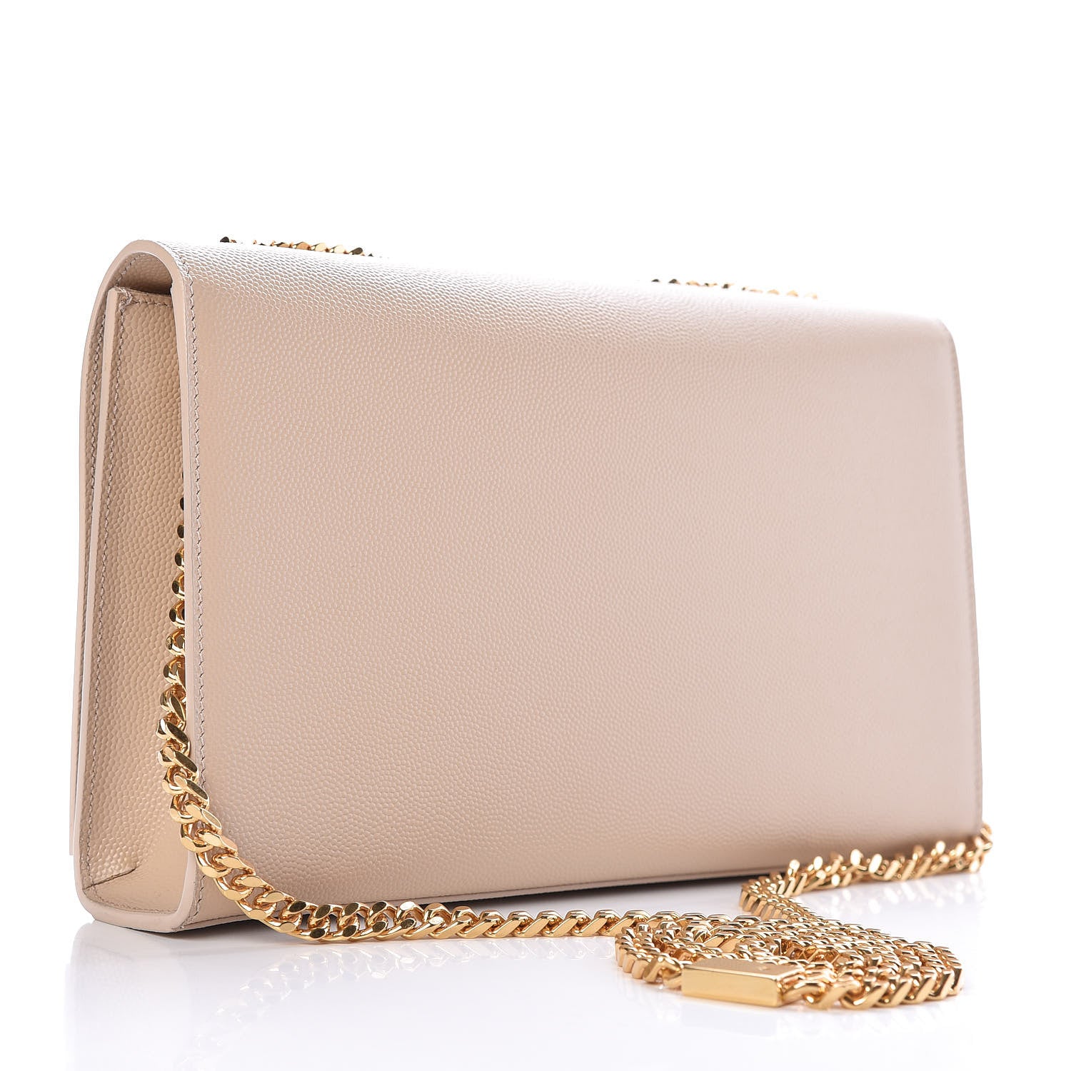 Saint Laurent Grain De Poudre Medium Monogram Kate Satchel Nude Powder 3 of 10