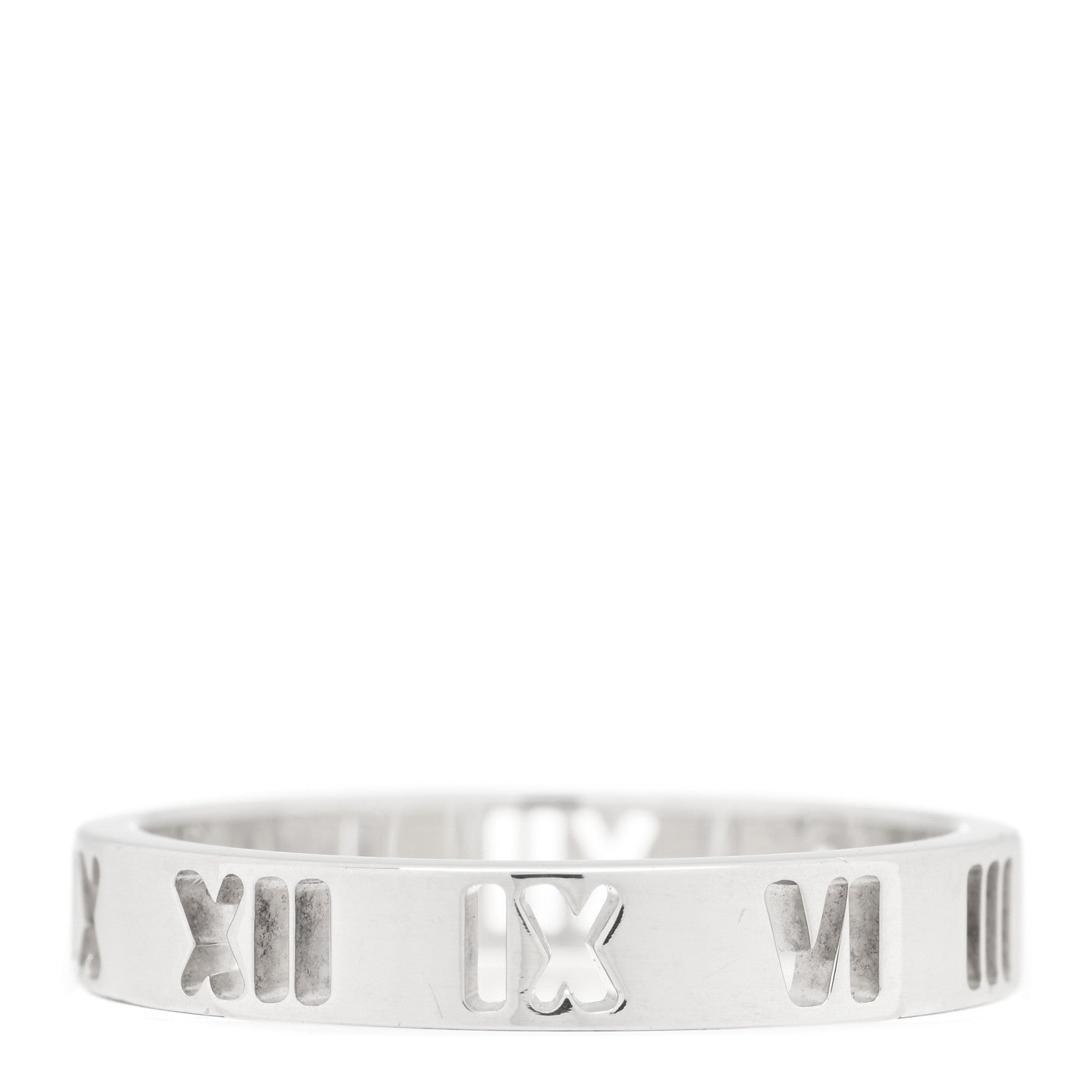 Tiffany Sterling Silver Narrow Atlas Pierced Ring 53 6.25 3 of 4