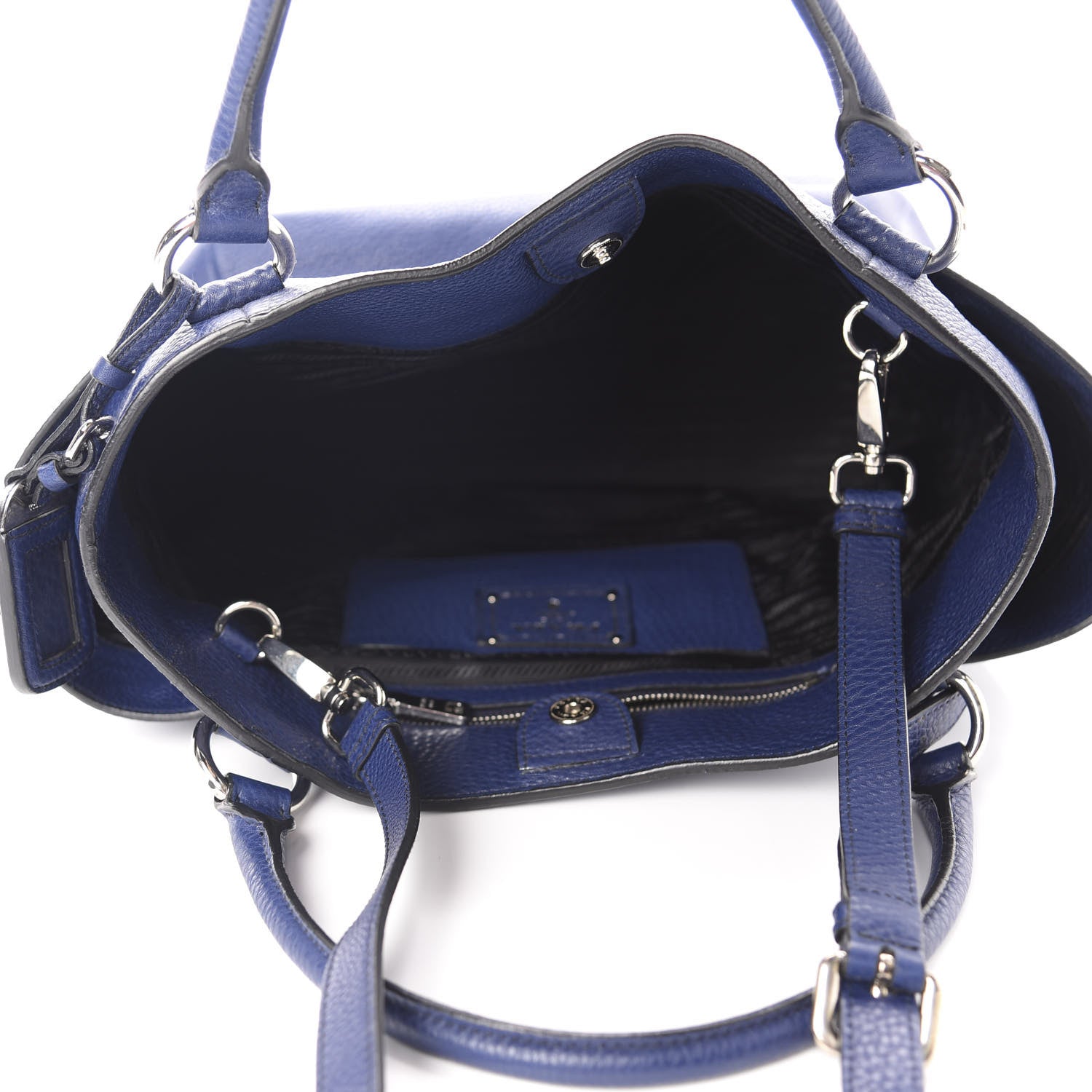 Prada Vitello Daino Side Pocket Tote Inchiostro 6 of 12