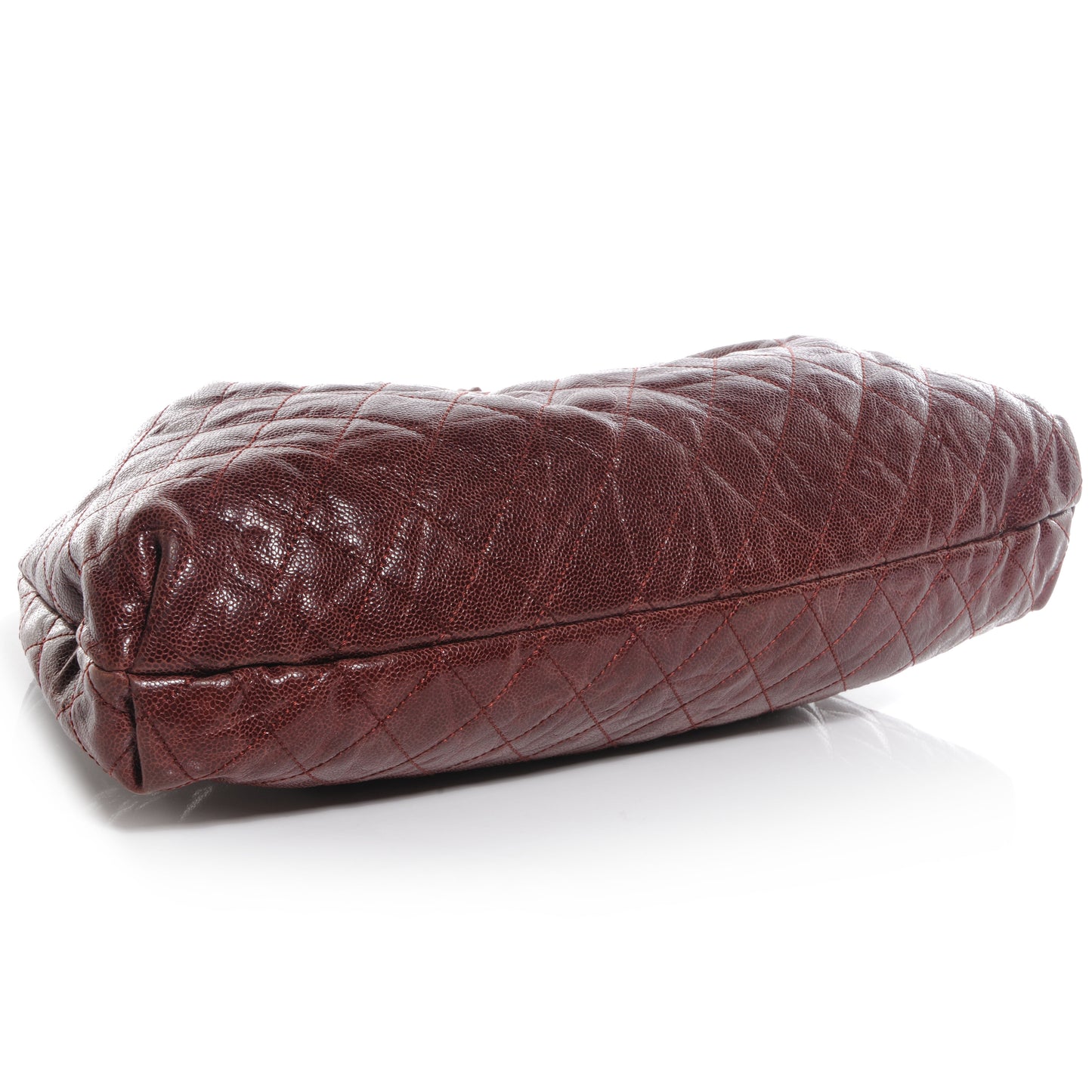 Caviar Elastic Shopper Tote Bordeaux
