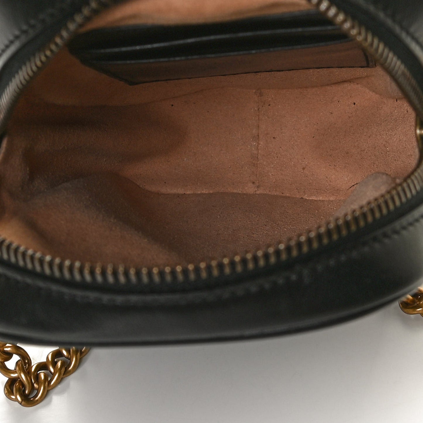 Calfskin Matelasse Mini GG Marmont Crossbody Bag Black
